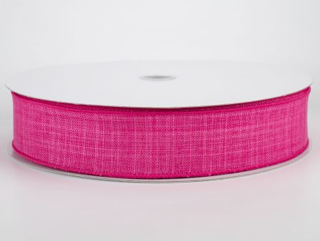 1.5  Estelle Textured Linen Ribbon: Fuchsia (50 Yards) Fashion