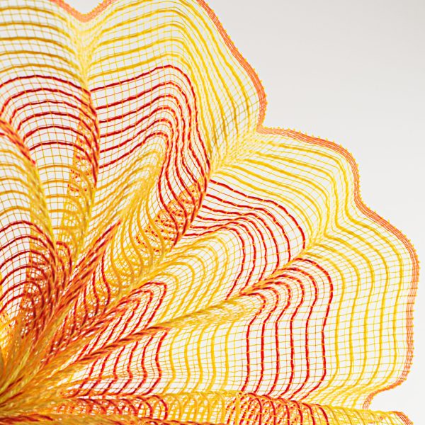 10  Thin Stripe Fabric Mesh: Yellow & Orange Fashion