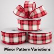 1.5  Windowpane Plaid Ribbon: Red, Ivory, Black (10 Yards) Hot on Sale