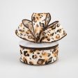 1.5  Canvas Leopard Print Ribbon (10 Yards) Online Sale