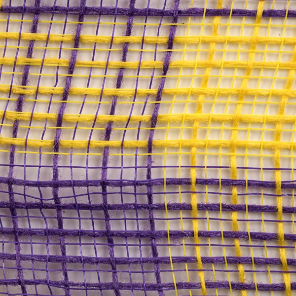 10  Small Check Fabric Mesh: Yellow & Purple on Sale