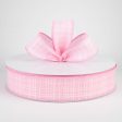 1.5  Estelle Textured Linen Ribbon: Pink (50 Yards) Cheap