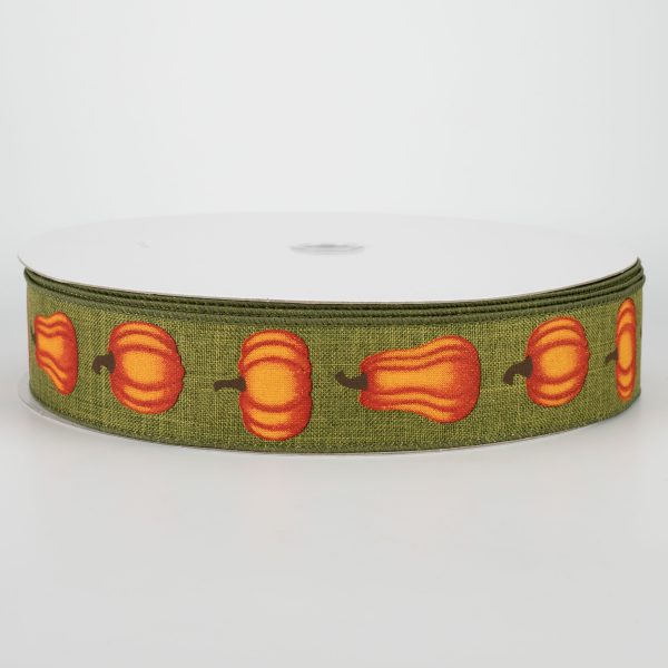 1.5  Orange Pumpkin Ribbon: Moss (50 Yards) Discount