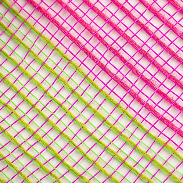 10  Wide Stripe Fabric Mesh: Hot Pink & Fresh Green Online Sale