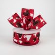 1.5  Kelly Hearts Ribbon: Red (10 Yards) For Cheap