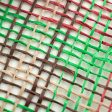 10  Plaid Poly Burlap Mesh: Cranberry, Emerald, Chocolate, Natural, Cream Fashion