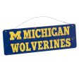 12x4 Collegiate Tin Sign: Michigan Wolverines Online Sale