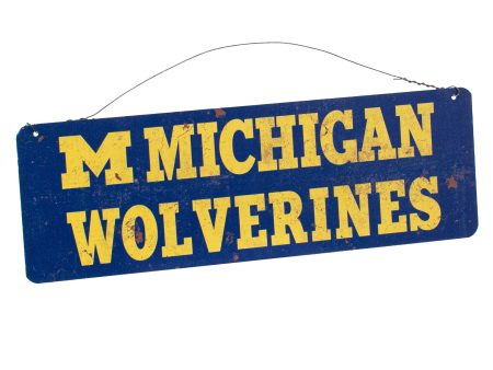 12x4 Collegiate Tin Sign: Michigan Wolverines Online Sale