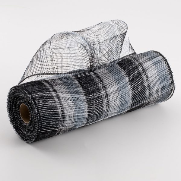 10  Plaid Mesh: Black, White, Grey Online Hot Sale