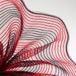 10  Thin Stripe Fabric Mesh: Red & Black Online