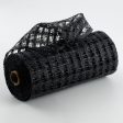 10  Poly Burlap Check Mesh: Black on Sale