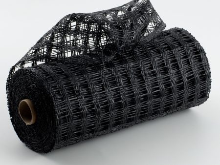 10  Poly Burlap Check Mesh: Black on Sale