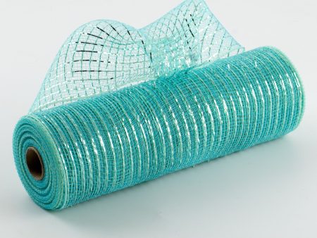 10  Poly Mesh Roll: Metallic Ice Blue Online Hot Sale