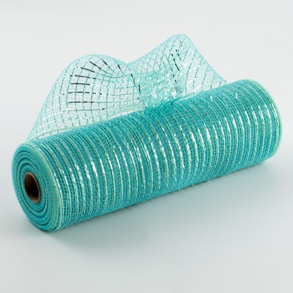 10  Poly Mesh Roll: Metallic Ice Blue Online Hot Sale