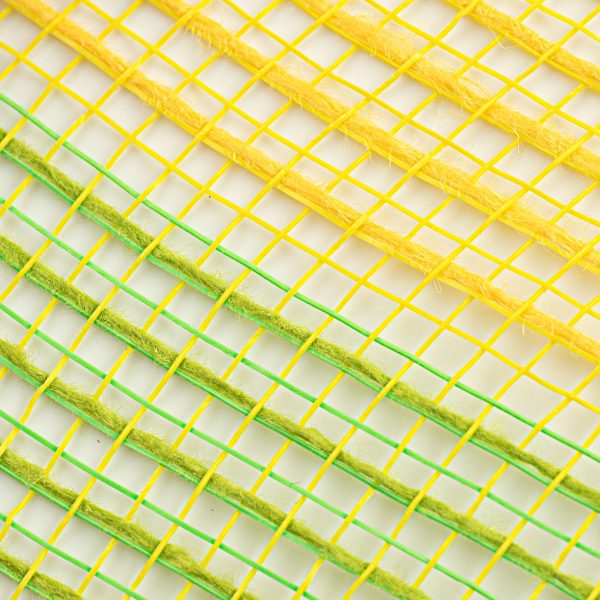 10  Thin Stripe Fabric Mesh: Yellow & Fresh Green on Sale