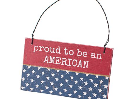 Proud to be an American Ornament (5  x 3 ) Hot on Sale