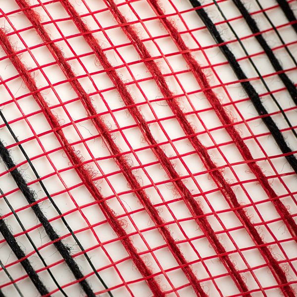 10  Thin Stripe Fabric Mesh: Red & Black Online