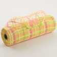 10  Crystal Plaid Mesh: Yellow, Pink, Lime, White For Sale