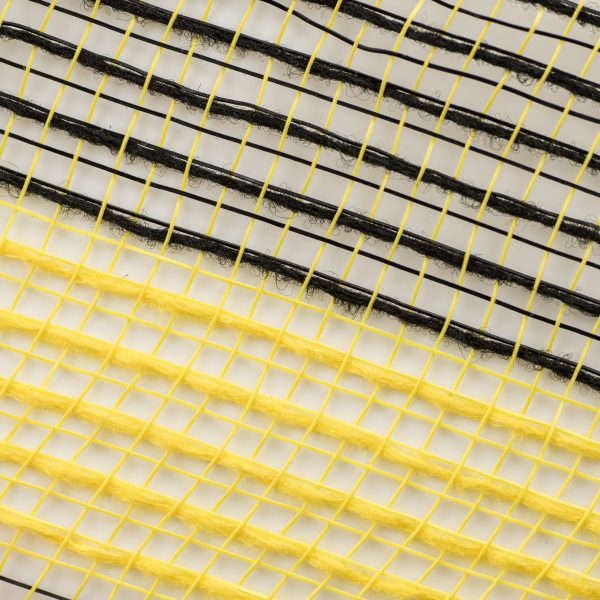 10  Thin Stripe Fabric Mesh: Yellow & Black For Sale