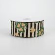 1.5  St. Patrick s Clovers & Hats Stripe Ribbon: Natural (10 Yards) Sale