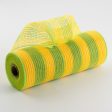 10  Thin Stripe Fabric Mesh: Yellow & Fresh Green on Sale