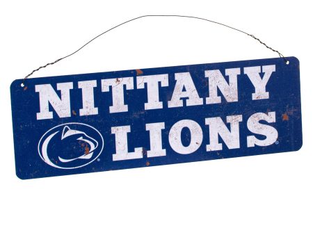 12x4 Collegiate Tin Sign: Penn State Nittany Lions For Discount