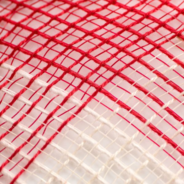 10  Fabric Mesh: Red & Cream Plaid Discount