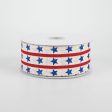 1.5  Vertical Stars & Stripes Ribbon: Ivory (10 Yards) Online now