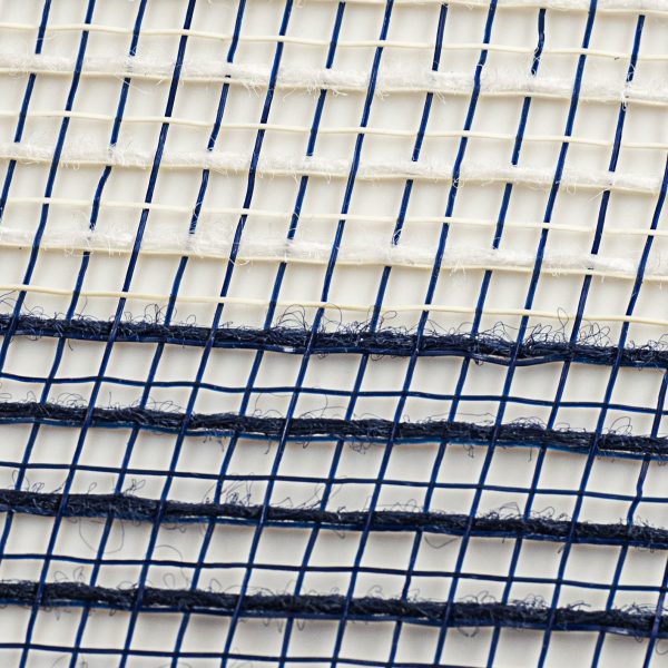 10  Wide Stripe Fabric Mesh: Navy & Cream Fashion