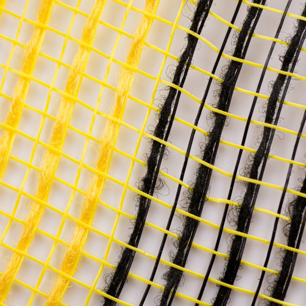 10  Wide Stripe Fabric Mesh: Yellow & Black Hot on Sale