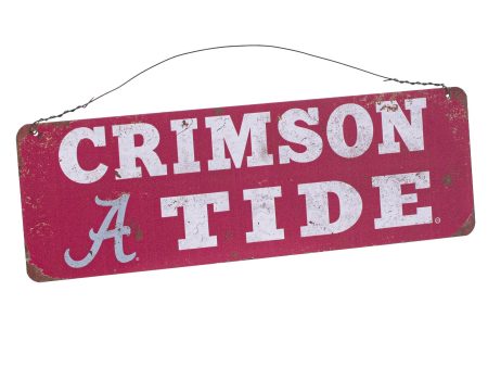 12x4 Collegiate Tin Sign: Alabama Crimson Tide Sale