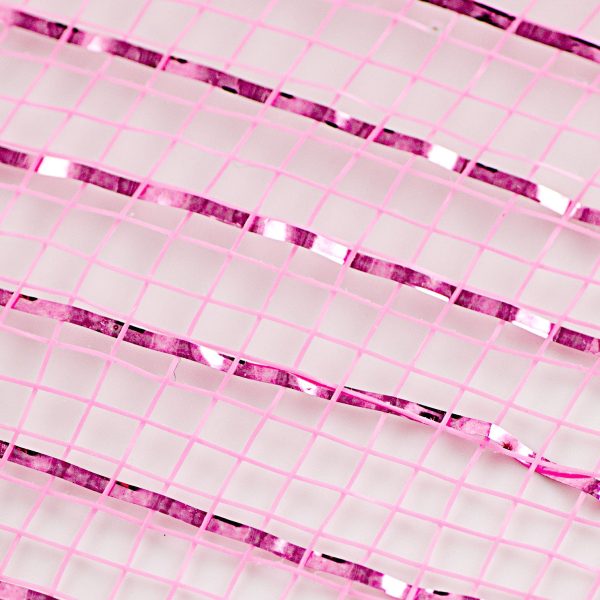 10  Poly Mesh Roll: Metallic Pink Supply