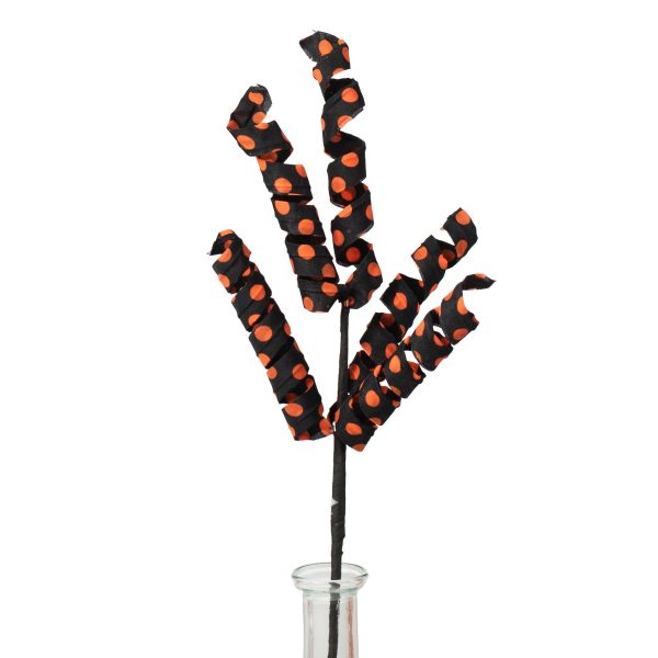 16  Polka Dot Curly Pick: Black & Orange Sale