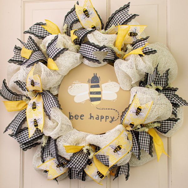 10  Wreath Insert: Bee Happy Supply