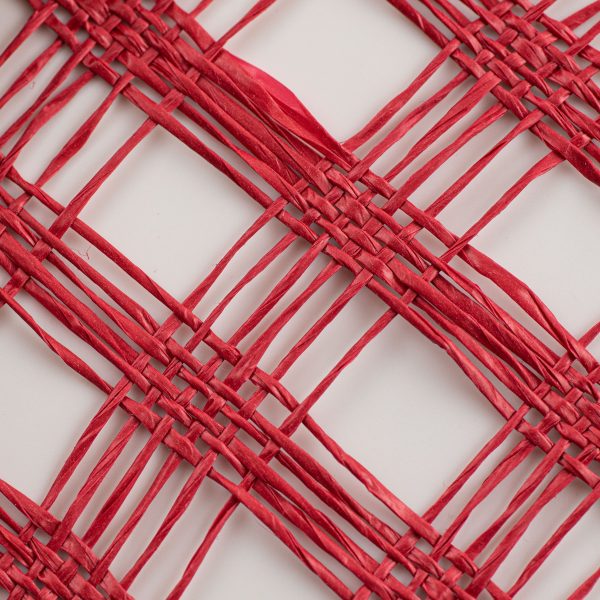 10  Poly Burlap Check Mesh: Red Supply