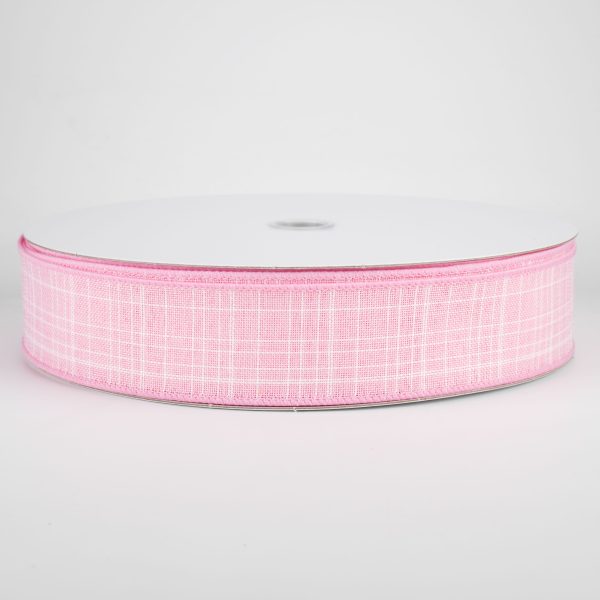 1.5  Estelle Textured Linen Ribbon: Pink (50 Yards) Cheap