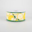 1.5  Lemons Ribbon: White (10 Yards) Online Sale