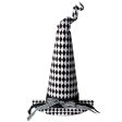 10  Harlequin Fabric Half Witch Hat Supply