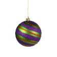 100MM Diagonal Glitter Stripe Ball Ornament: Halloween Online