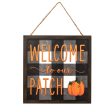 10  Square Wooden Sign: Welcome To Our Patch On Check Sale