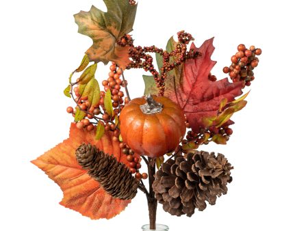 22  Pumpkin Berry Fall Leaf Spray Fashion