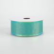 1.5  Two Tone Shiny Ribbon: Green & Aqua (10 Yards) Cheap