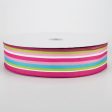 1.5  Walla Stripes Ribbon: Pink, Blue, Green (50 Yards) Fashion