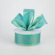 1.5  Two Tone Shiny Ribbon: Green & Aqua (10 Yards) Cheap