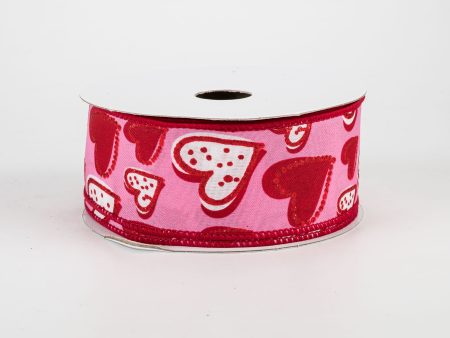 1.5  Kelly Hearts Ribbon: Pink (10 Yards) For Discount