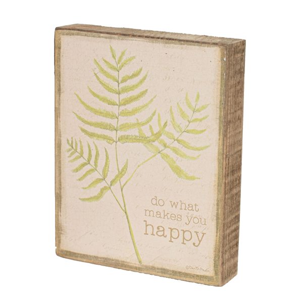 5  Wooden Block Sign: Do What Makes You Happy Online Sale