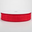 1.5  Estelle Textured Linen Ribbon: Red (50 Yards) Discount