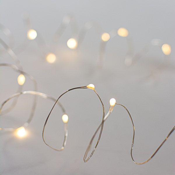 6  Battery LED Buds Wire Garland: Warm White Supply