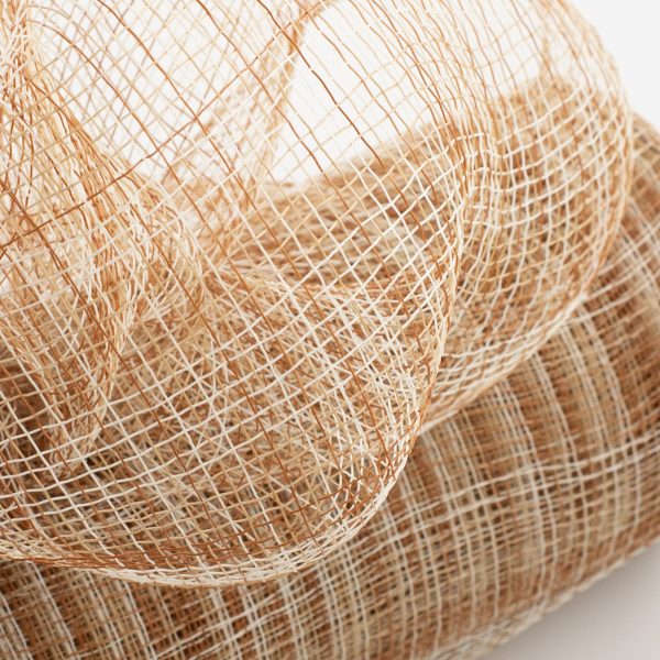 10  Multi Stripe Mesh: Ivory, Brown, Natural For Sale