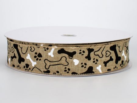 1.5  Dog Bone, Paw, Heart Ribbon (50 Yards) Online now